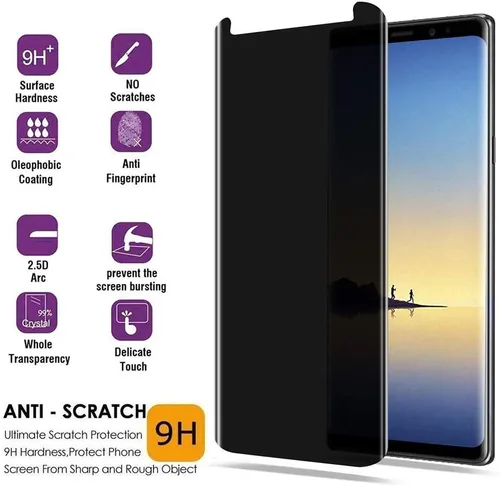 Miniatura 6 de LYWHL Paquete de 3 protectores de pantalla de privacidad para Note 8 / Note 9, antiespía, película de vidrio templado para Samsung Galaxy Note 8