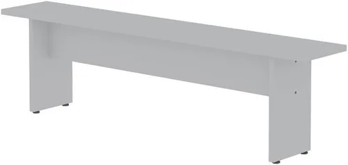 Miniatura 19 de Manhattan Comfort Nomad - Juego de comedor de 3 piezas para 6 personas con mesa de cocina moderna y 2 bancos, muebles de granja con acabado de grano