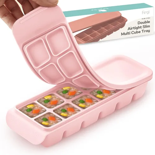 Miniatura 19 de Bandeja de silicona para congelador con tapa, 100% silicona platino de grado alimenticio, resistencia a fugas y apta para lavavajillas para 4