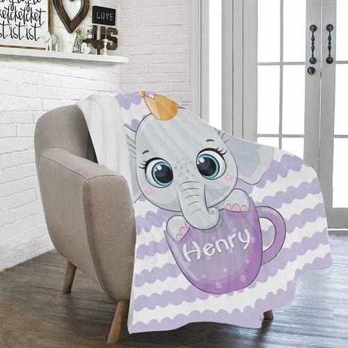 Miniatura 160 de Artsadd Manta de bebé personalizada para niños y niñas con nombre, manta personalizada con nombre de bebé con patrón de unicornio, manta