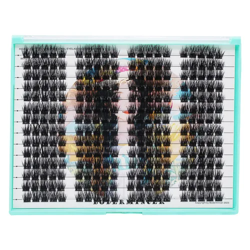 Miniatura 2 de Bodermincer XXXL Tray D Curl 280 racimos de extensiones de pestañas para bricolaje en casa (kit de pestañas de 0.472 in)