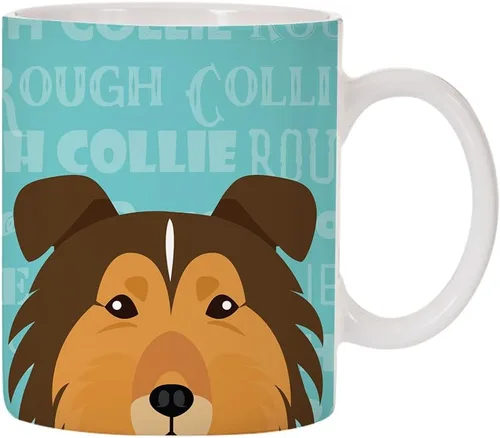 Miniatura 46 de Taza de café de cerámica con diseño de raza de perro de 11 oz (Border Collie)