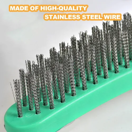 Miniatura 5 de Juego de cepillos de alambre para arañazos de acero inoxidable resistente, limpieza profunda para eliminación de pintura, soldadura, escoria y óxido