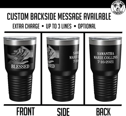 Miniatura 6 de Vaso personalizado de 30 onzas (17 colores) con foto impresa con aislamiento térmico de acero inoxidable recubierto de polvo con tapa, regalo