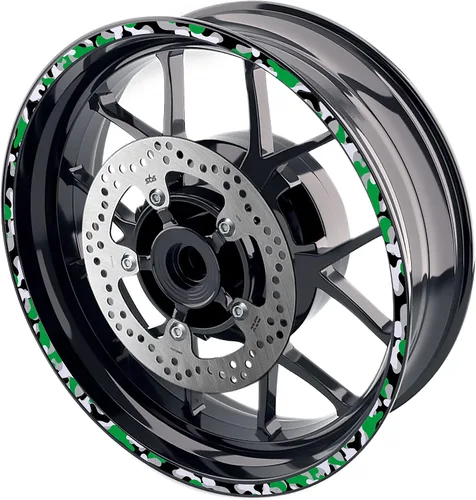 Miniatura 13 de MC MOTOPARTS Pegatinas de llanta exterior de 17 pulgadas C02B compatibles con YZF R125 MT125 MT07 MT10 MT25 FZ25 MT03 (azul)