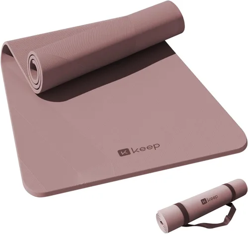 Miniatura 8 de KEEP Tapete de yoga, 32 pulgadas, extra ancho, para hombres y mujeres, 0.276 in de grosor, doble cara, antideslizante, ecológico, tapete de yoga
