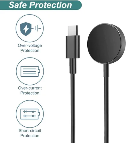 Miniatura 5 de Cargador para Samsung Watch - Galaxy Watch 7 Ultra/6/6 Classic/5/5 Pro/4/4 Classic/3/Active 2/Cable de carga activo con funda de aluminio (USB-C)