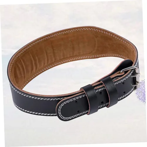 Miniatura 7 de BESPORTBLE Cinturón de ejercicio ajustable para hombre, cinturón de cintura para hombres, cinturón de sentadillas para la espalda, cinturón