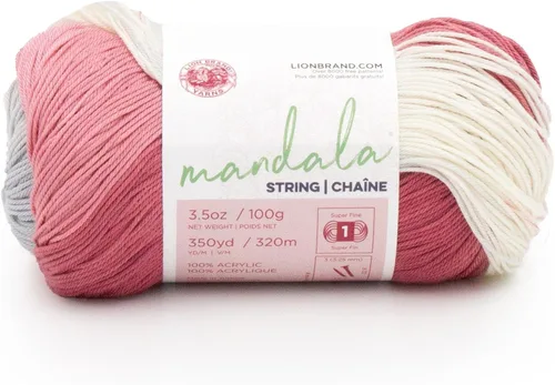 Miniatura 11 de Lion Brand Yarn Hilo Mandala String, Hilo Fingering para Tejer y Crochet, Acoustic, 1 Paquete