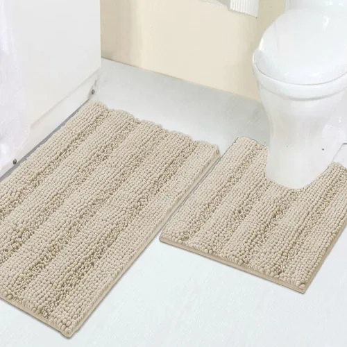 Miniatura 91 de Turquoize Alfombras de Baño de Chenilla Peludas Alfombra de Baño Antideslizante Gruesas Alfombras Peludas para Baño Chenilla Juego de Alfombra