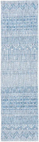 Miniatura 27 de SAFAVIEH Alfombra lavable para exteriores, colección Courtyard de 2.3 x 16 pies, color negro y gris, no desprende pelusa y de fácil limpieza, ideal