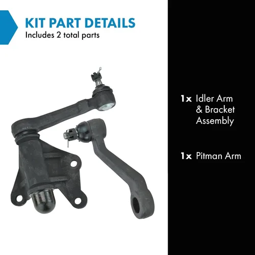 Miniatura 2 de TRQ Kit de brazo tensor Pitman para Toyota 4Runner Pickup 1986-1995 1993-1998 T100