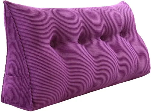 Miniatura 51 de Almohada de cuña acolchada de 8 libras para cabecero, posicionador corporal en forma de triángulo, almohada de lectura para la cama, almohada