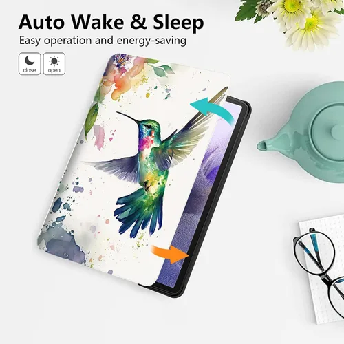 Miniatura 69 de Funda para tablet Fire 7 (12ª generación, versión 2022), delgada, a prueba de golpes, delgada, de piel sintética, con función de apagado/encendido
