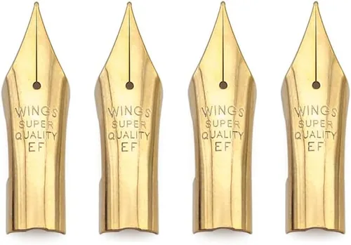 Miniatura 9 de 2 puntas especiales de repuesto para pluma estilográfica, perfectas para bolígrafo piloto 78G 88G KaKuno (1 punta F plateada y 1 punta EF plateada)