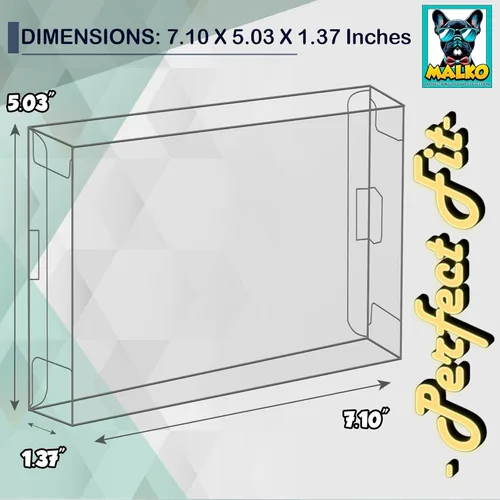 Miniatura 3 de MALKO Paquete de 20 protectores de videojuegos compatibles con: SNES y N64 Game Box Funda de plástico transparente