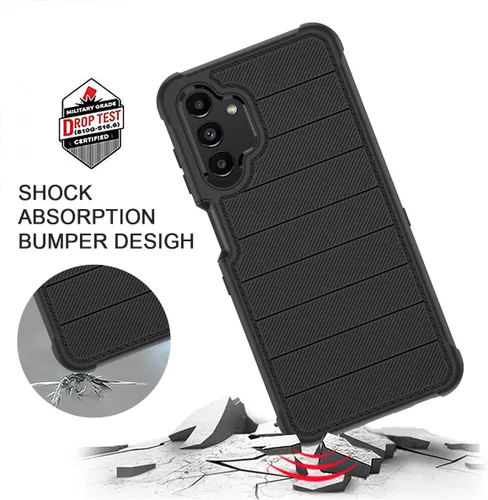 Miniatura 5 de Funda para Galaxy A13 5G, Samsung A13 5G con protector de pantalla HD [a prueba de golpes] 3 en 1 funda protectora duradera de PC y TPU para Samsung