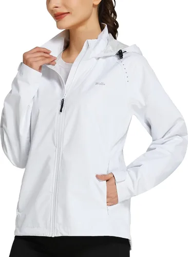 Miniatura 3 de Willit Chaquetas de ciclismo para mujer, chaquetas impermeables para correr, chaqueta ligera cortavientos para senderismo, plegable