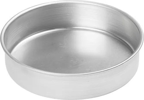 Winco Molde redondo de aluminio resistente para pasteles de capas, 8" x 2"