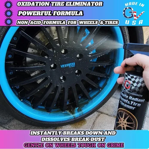Miniatura 8 de GV Automotive Products Ultimate Radiant - Limpiador de llantas cromadas y rines en aerosol – Seguro, listo para usar, pule, brilla y elimina