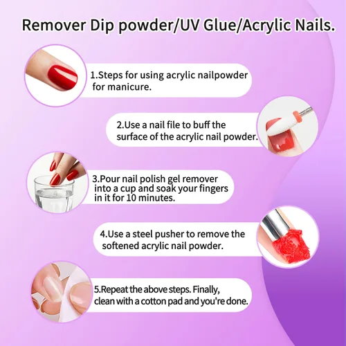 Miniatura 5 de Finger Secret - Removedor de esmalte de uñas de gel, 4.1 fl oz, líquido mágico para quitar el esmalte de uñas de gel, removedor de gel fácilmente