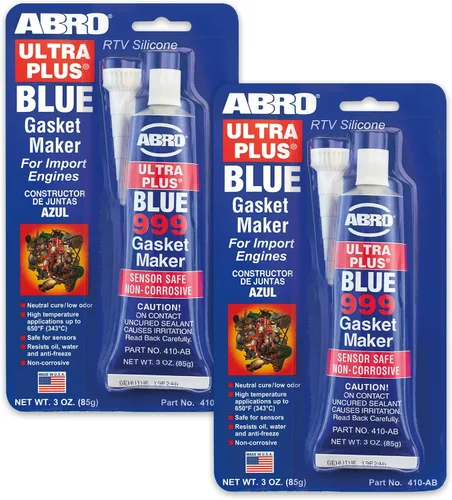 Miniatura 5 de ABRO Ultra Plus 999 RTV Sellador de silicona y fabricante de juntas, para motores de importación, seguro para sensores, no corrosivo, sellador