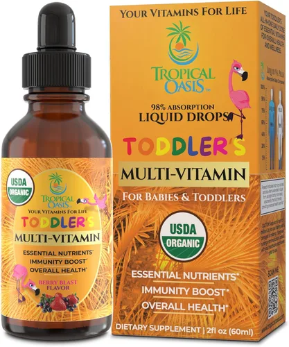 Miniatura 9 de Gotas líquidas USDA orgánicas de vitamina D3 K2 Suplemento de vitamina D3 K2 para niños y niños pequeños de 1 año en adelante Suplemento