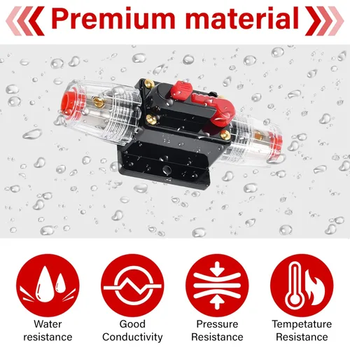 Miniatura 5 de Disyuntor de 30 Amperios con Reinicio Manual Fusible en Línea, 12V-48V DC para Audio de Automóvil Barco Marino Motor de Pesca Curricán Protección