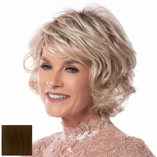 Toni Brattin Encantadora peluca – Corte largo hasta el hombro con capas voluminosas y ondas de rizo suave cónicas – Fibra resistente al calor que se