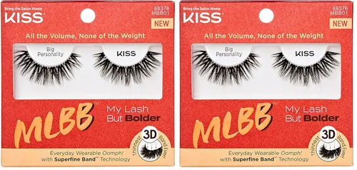 Miniatura 17 de KISS My Lash But Better, Pestañas Postizas, 'Tan Real', 12mm, Incluye 1 Par De Pestañas, Fácil De Aplicar, Racimos De Pestañas Reutilizables