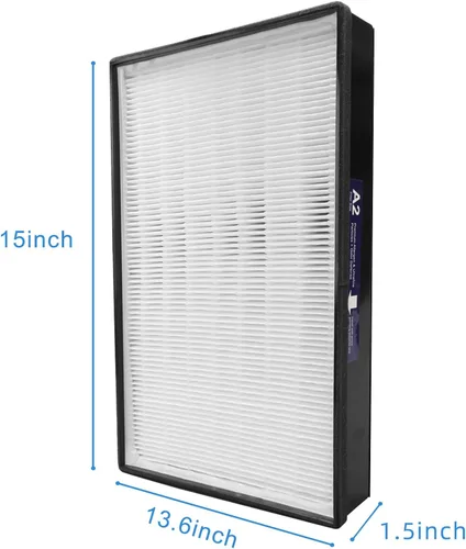 Miniatura 6 de Filtro de repuesto A2 para modelos 3M Filtrete Room A2 FAP-C02-A2 FAP-C03-A2 FAP-T03-A2, 2 filtros posteriores + 4 prefiltros de carbono, número
