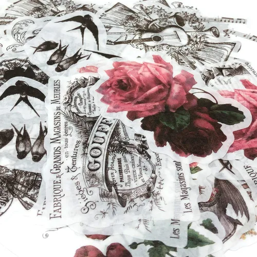 Miniatura 4 de allydrew Calcomanías decorativas para álbumes de recortes, manualidades para papelería, diario, fabricación de tarjetas (60 unidades), calaveras