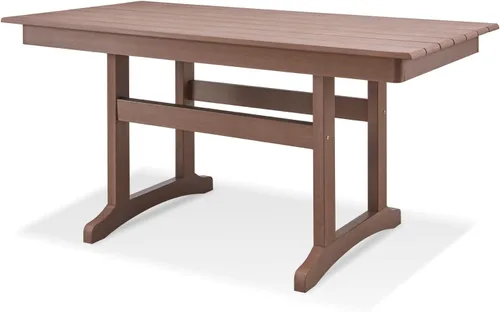 Miniatura 10 de Psilvam Sillas de comedor para patio, silla de patio de madera de polietileno para exteriores, resistente a la intemperie, que nunca se oxida