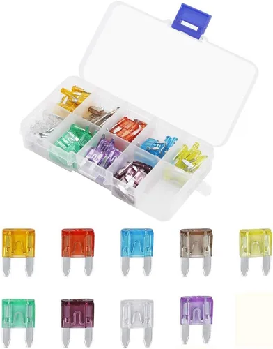 AHL Kit de 90 fusibles automotrices (5A, 7.5A, 10A, 15A, 20A, 25A, 30A, 35A, 40A), kit surtido de fusibles para automóvil, RV, barco, camión,