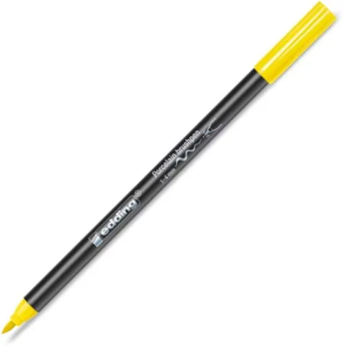 edding 4200 Pincel 1-4 mm - Punta de fieltro para pintar y decorar cerámica, porcelana - Apto para lavavajillas - Tinta resistente a la luz - Secado