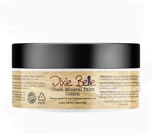 Miniatura 338 de Dixie Belle Paint Company - Pintura con acabado de tiza para muebles, color negro (Caviar), 1 galón, 128 fl oz, pintura mineral color rosa intenso