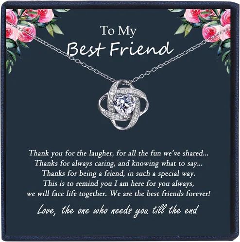 EPIRORA Collar Pandant de plata de ley con circonita cúbica para mujer, cumpleaños, Navidad, aniversario, joyería de regalo para