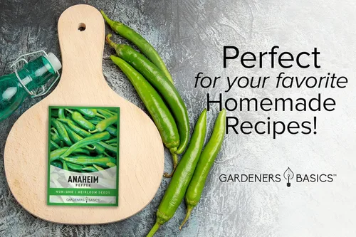 Miniatura 3 de Gardeners Basics, Anaheim Semillas de pimiento para plantar pimientos tradicionales sin OMG Anaheim semillas de plantas para verduras de jardín