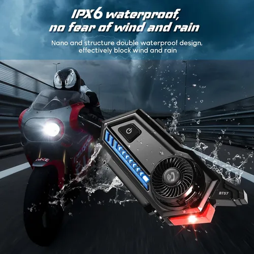 Miniatura 4 de Casco de motocicleta Bluetooth, Bluetooth 5.3 EDR inalámbrico para motocicleta, respuesta automática, auriculares de alta calidad de sonido