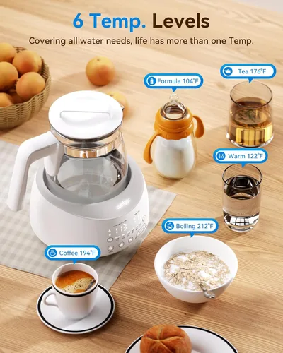 Miniatura 3 de Calentador de biberones Comfyer, calentador de biberones para bebé con luz nocturna y ventilador de enfriamiento más rápido, calentador de agua