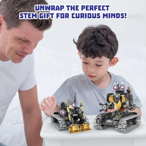 Miniatura 2 de Kit de construcción de robot con aplicación/control remoto, regalos STEM para niños de 6 a 16 años, juguetes robóticos de codificación técnica