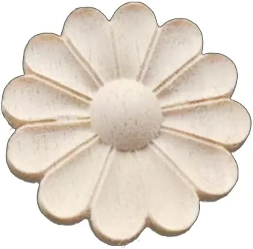 Miniatura 13 de 4 piezas de apliques de madera redondos para decoración de muebles de puerta de cama, decoración de gabinete de madera, decoración de muebles sin 8