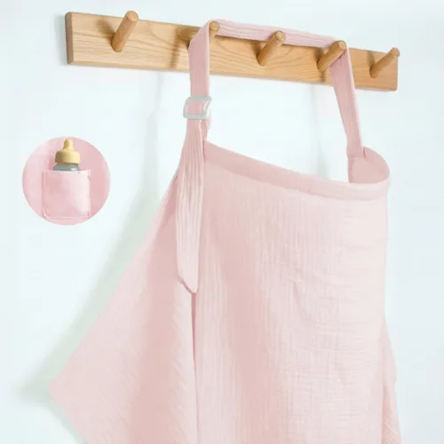 Fundas de lactancia de muselina para lactancia materna, cuello de arco, fundas para lactancia materna para mujeres, delantal de lactancia