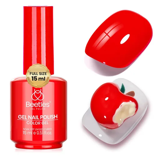 Miniatura 47 de Beetles - Esmalte de uñas de gel verde luminoso que brilla en la oscuridad, esmalte de uñas de gel que se absorbe con lámpara LED UV, arte de uñas