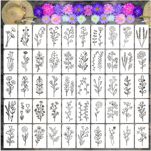 Miniatura 10 de Plantillas de Hojas para Manualidades Hojas Pequeñas y Ramas Planta Plantilla para Pintar en Madera Tarjeta de Elaboración de Tarjetas, Pequeñas
