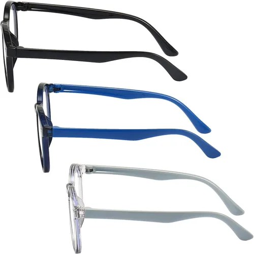 Miniatura 6 de Gafas de bloqueo de luz azul para niños, paquete de 3 lentes de lectura para computadora con bloqueo de luz azul para niños y niñas de 3 a 11 años