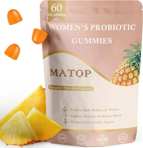 Miniatura 9 de MATOP Gomitas Premium de Equilibrio Femenino para Mujeres - Probiótio + Prebiótico para el Equilibrio del pH Vaginal con Sabor a Uva, Vegano, Sin