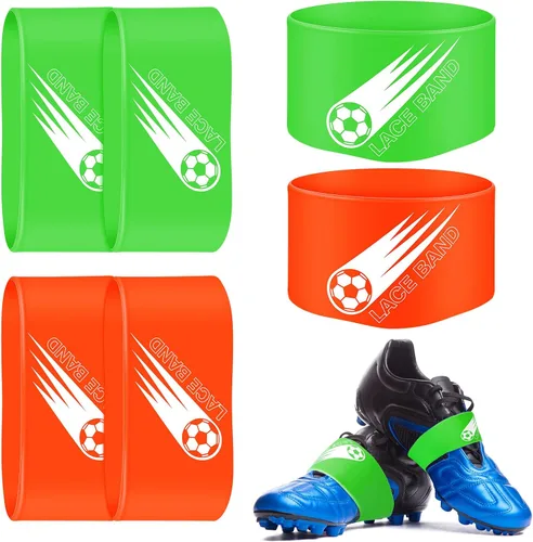 Miniatura 24 de Patelai 4 piezas de cubierta de cordón para tacos de fútbol, banda de zapato de fútbol, cubierta de zapato de fútbol, bandas de taco de fútbol