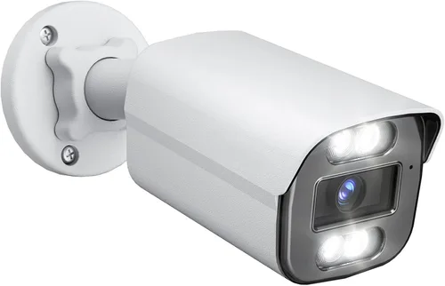 Miniatura 9 de LongPlus Cámara de seguridad Poe 4K-UHD de 8MP, funciona con NVR, cámara bala con cable, visión nocturna a color, focos LED, alarma de luz