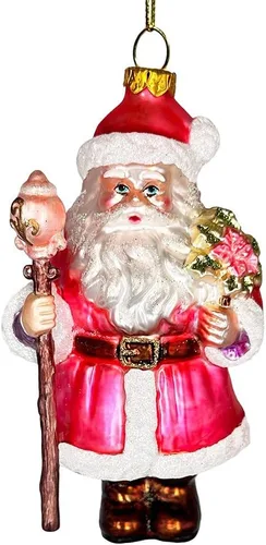 Miniatura 12 de Adorno de cristal soplado a mano de Papá Noel de safari aventurero, decoración navideña temática de viaje de explorador africano de la selva
